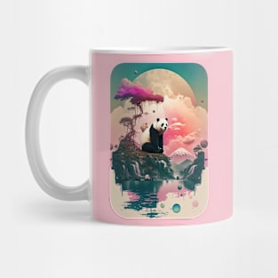 Panda Under a Pink Tree Mug